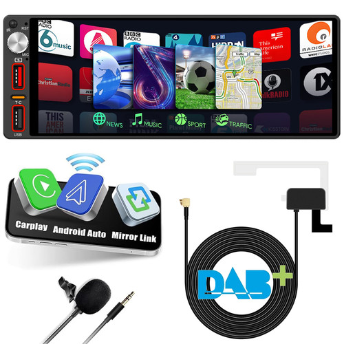 1din digital autoradio - 6.9",