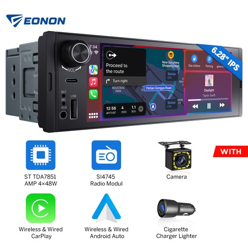 Ips 1din autoradio radio - 6,28",