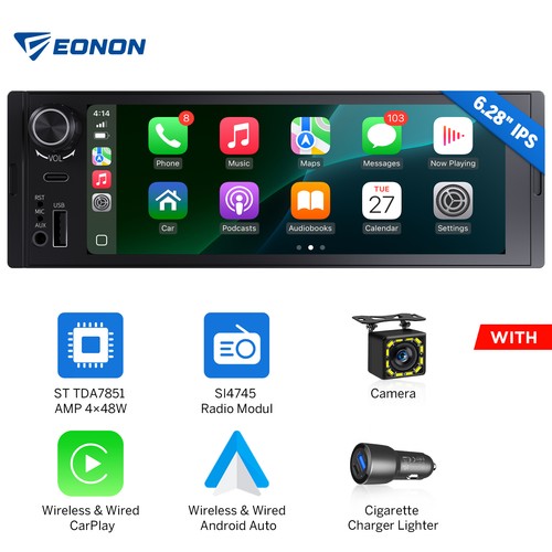 1din autoradio radio - 6,28",