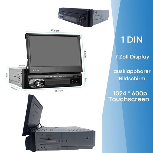 Android autoradio 1 - 7'', din