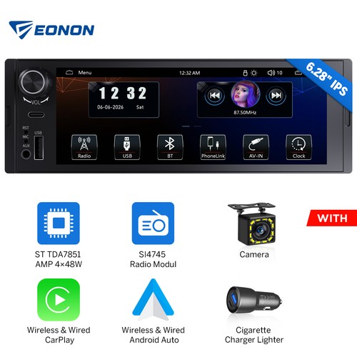 Ips 1din autoradio - 6,28",