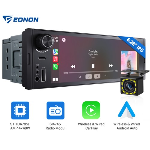 Ips touchscreen 1din - 6,28",